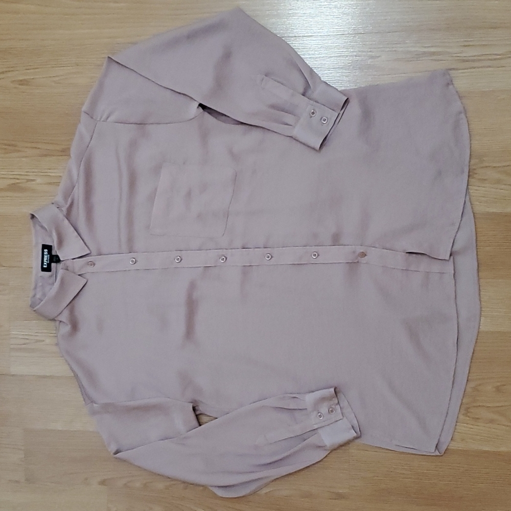 One Pocket Button- Up Boyfriend Shirt